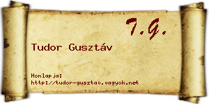 Tudor Gusztáv névjegykártya